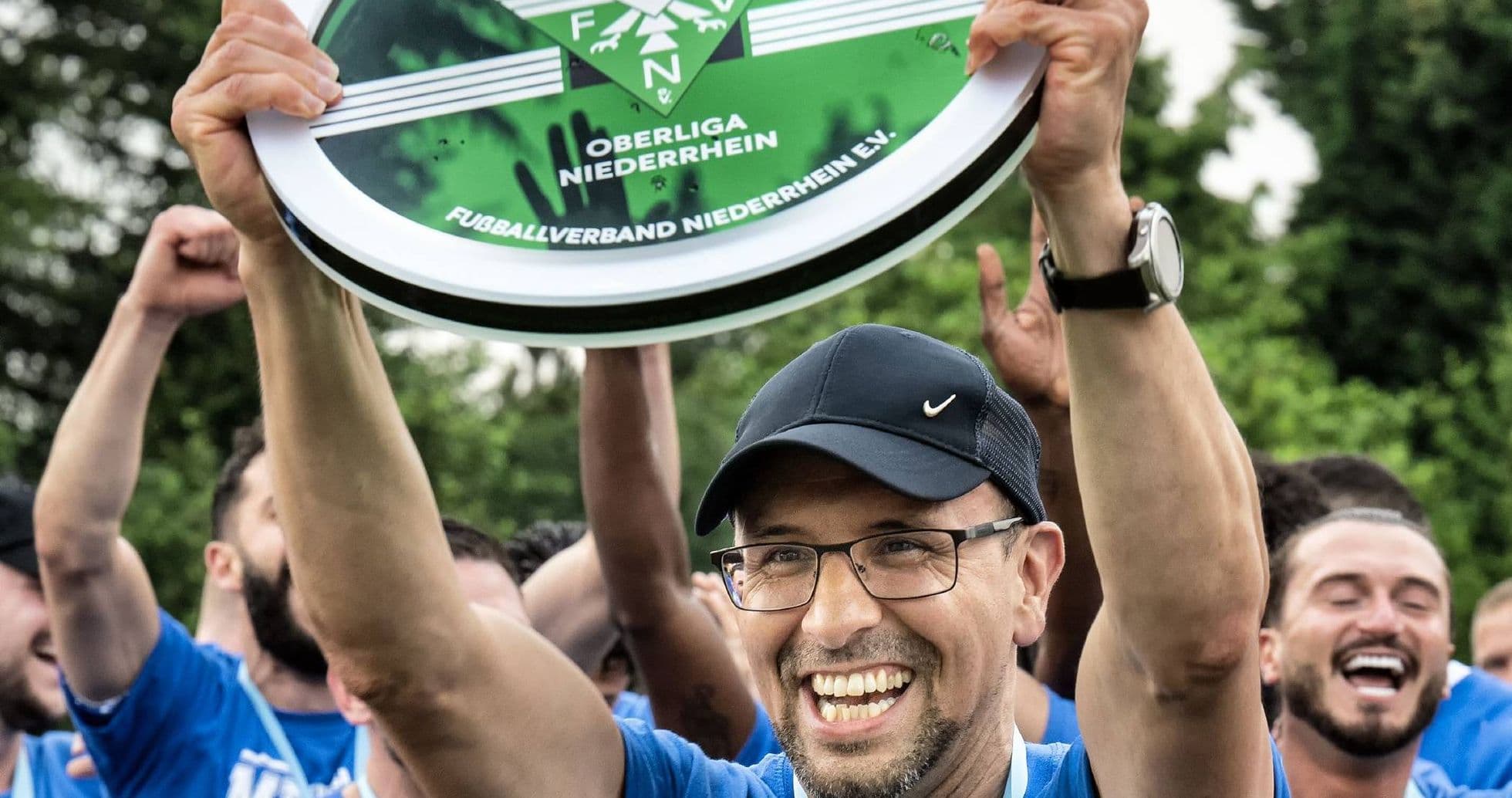 Celebración tras ganar la Oberliga Niederrhein