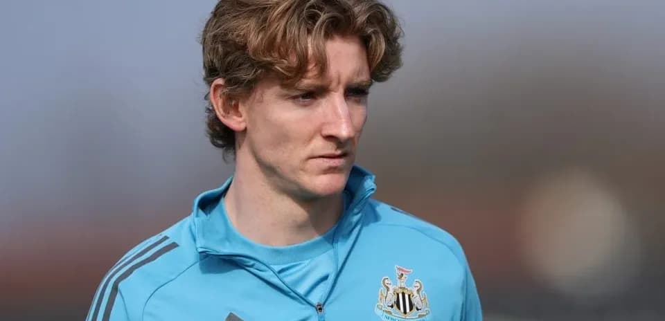 Jugador de Newcastle United en entrenamiento