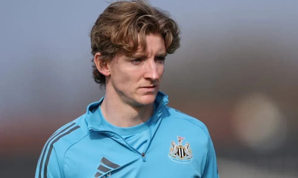 Jugador de Newcastle United en entrenamiento