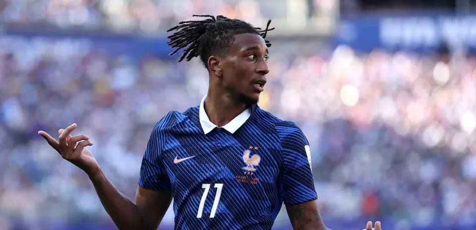 Jugador de Francia en acción durante un partido