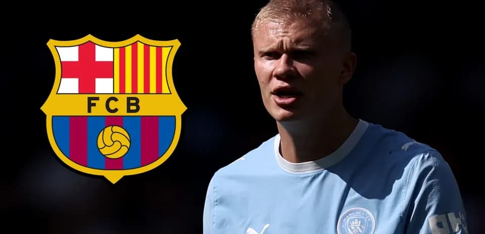 Jugador de fútbol con camiseta azul y logo de Barça