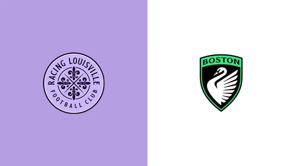 Logos de Racing Louisville y Boston en fondo claro
