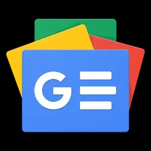 Logotipo de Google News con fondo de colores
