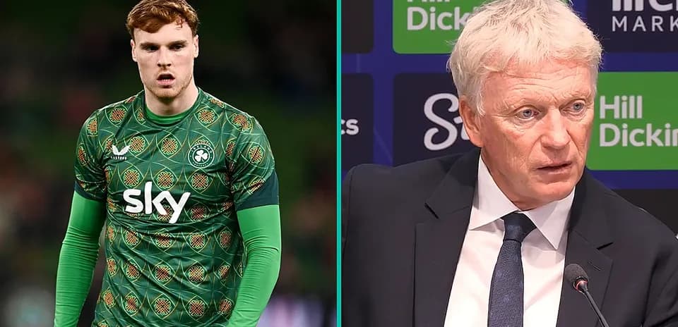 Jugador con camiseta verde y entrenador en rueda de prensa