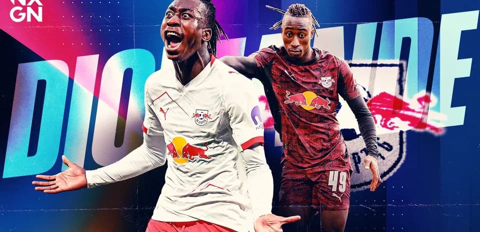 Dio Mavunde jugando para RB Leipzig en acción