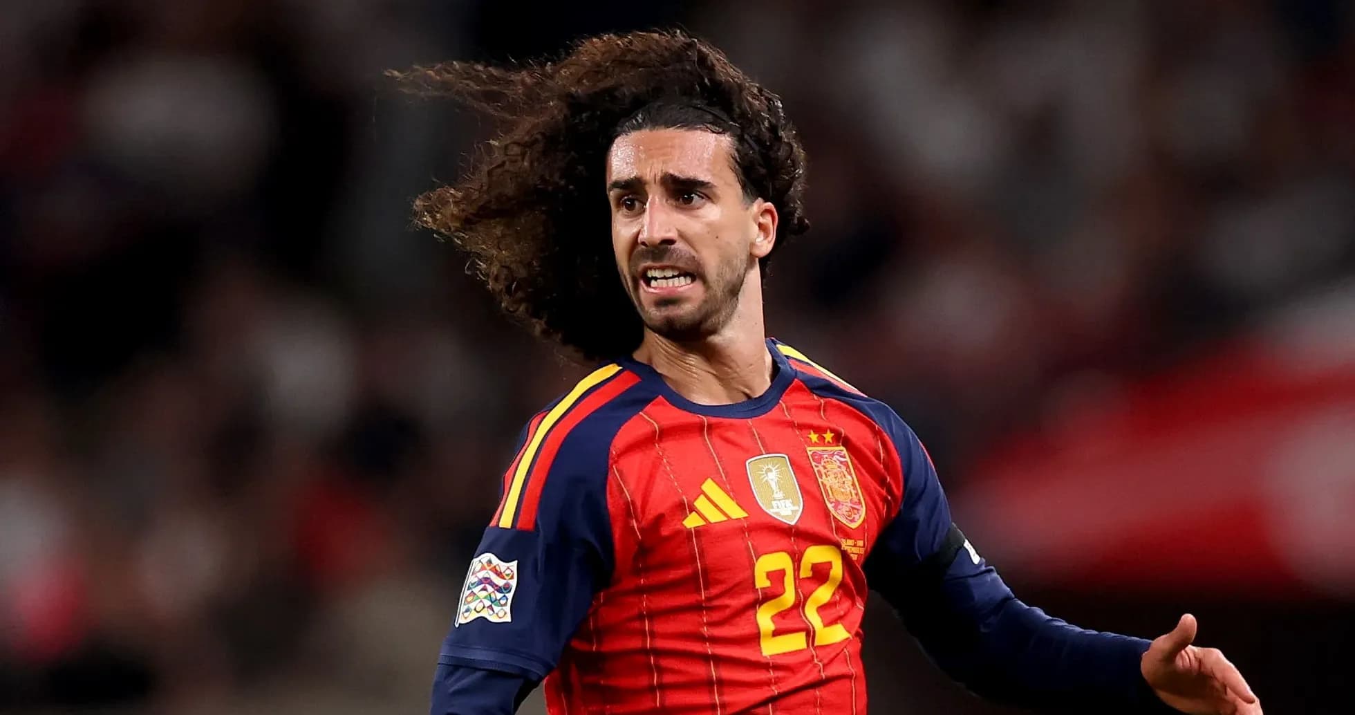 Jugador de España corriendo durante un partido