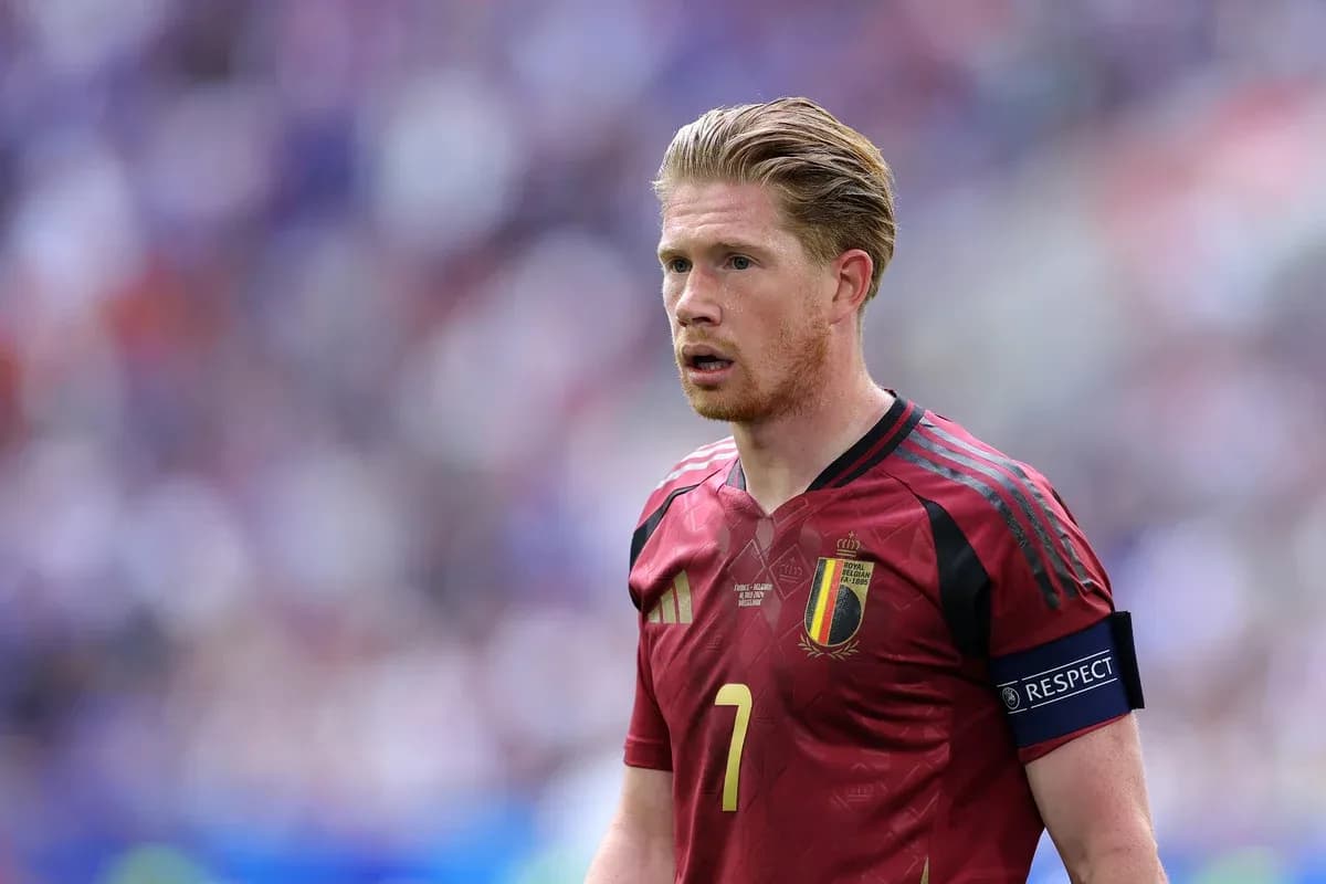 Jugador de Bélgica en el campo durante el partido