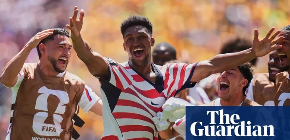 Jugadores celebrando un gol durante el Mundial