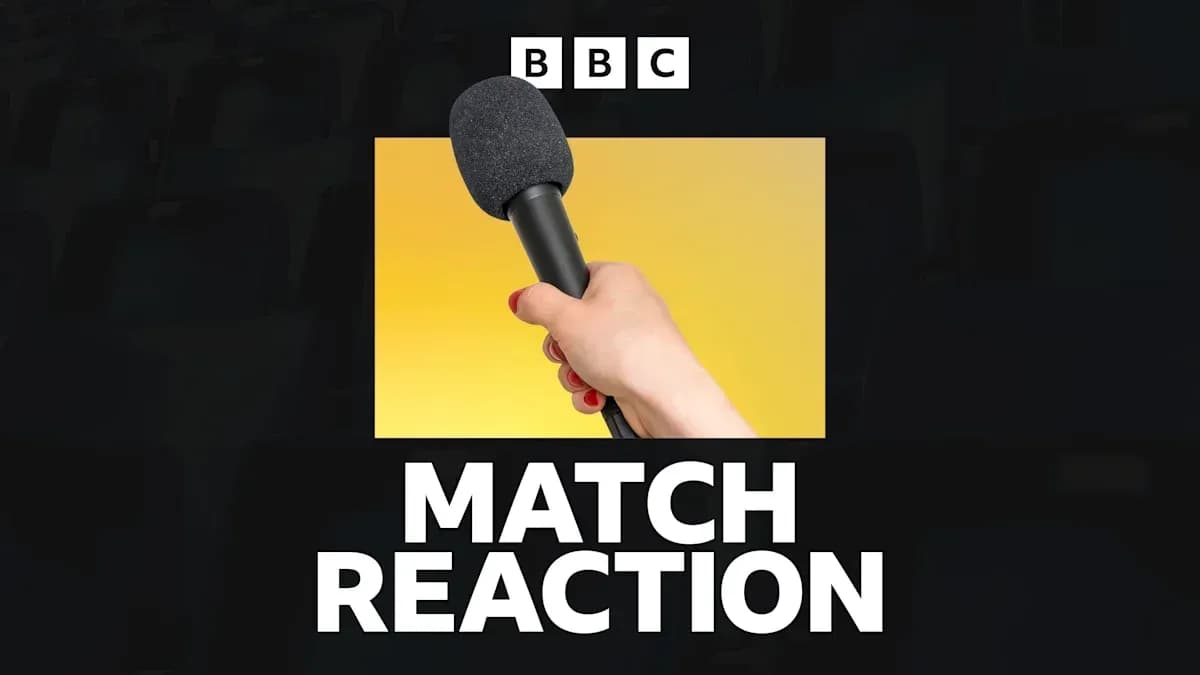 Mic held up for match reaction segment