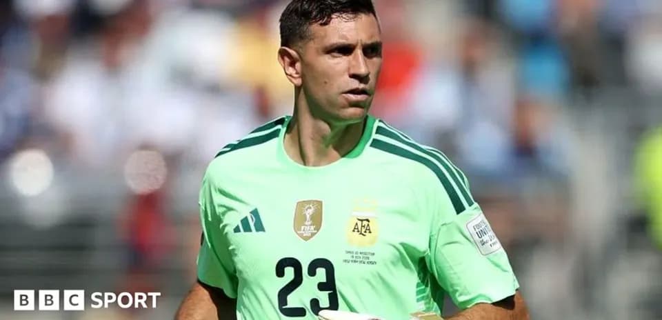 Portero argentino en el campo durante un partido