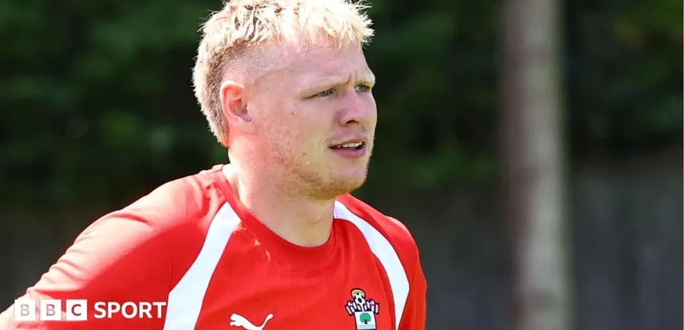 Jugador de Southampton FC en sesión de entrenamiento