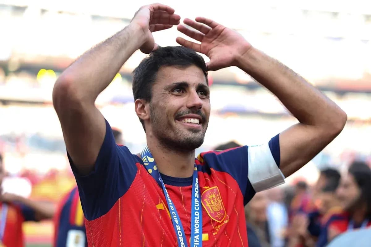 Jugador de España celebrando tras partido de la Copa Mundial