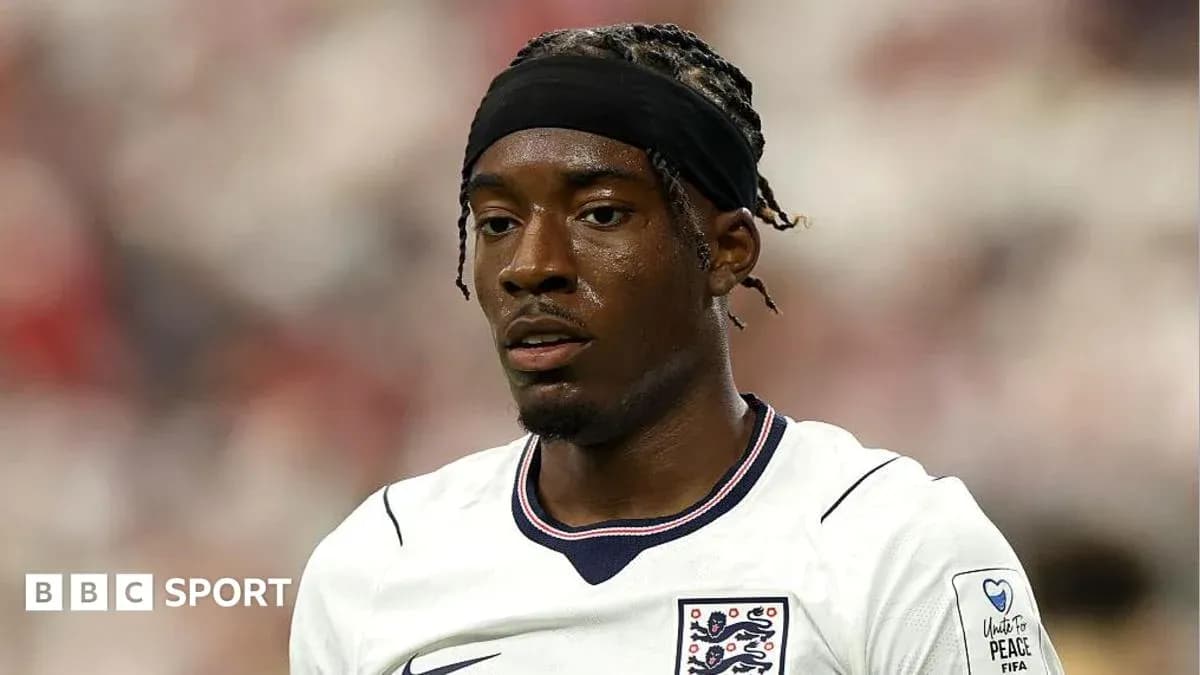 Jugador de Inglaterra en el campo durante el partido