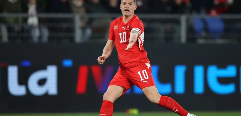 Jugador suizo durante el partido contra Qatar