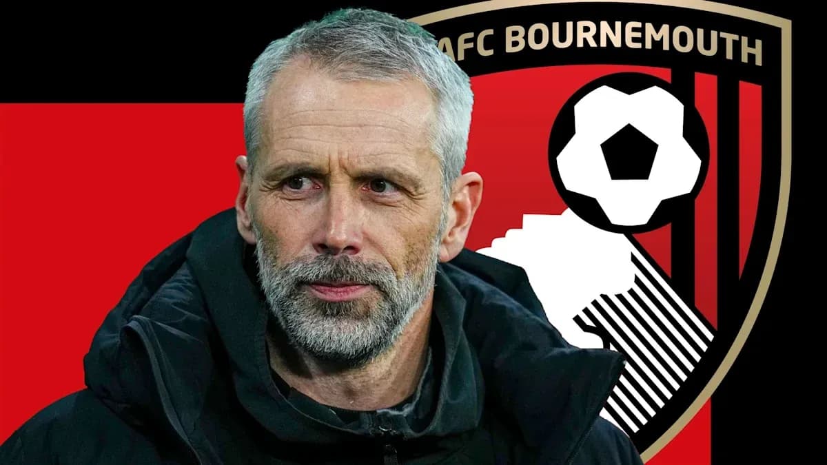 Entrenador de AFC Bournemouth con fondo de club