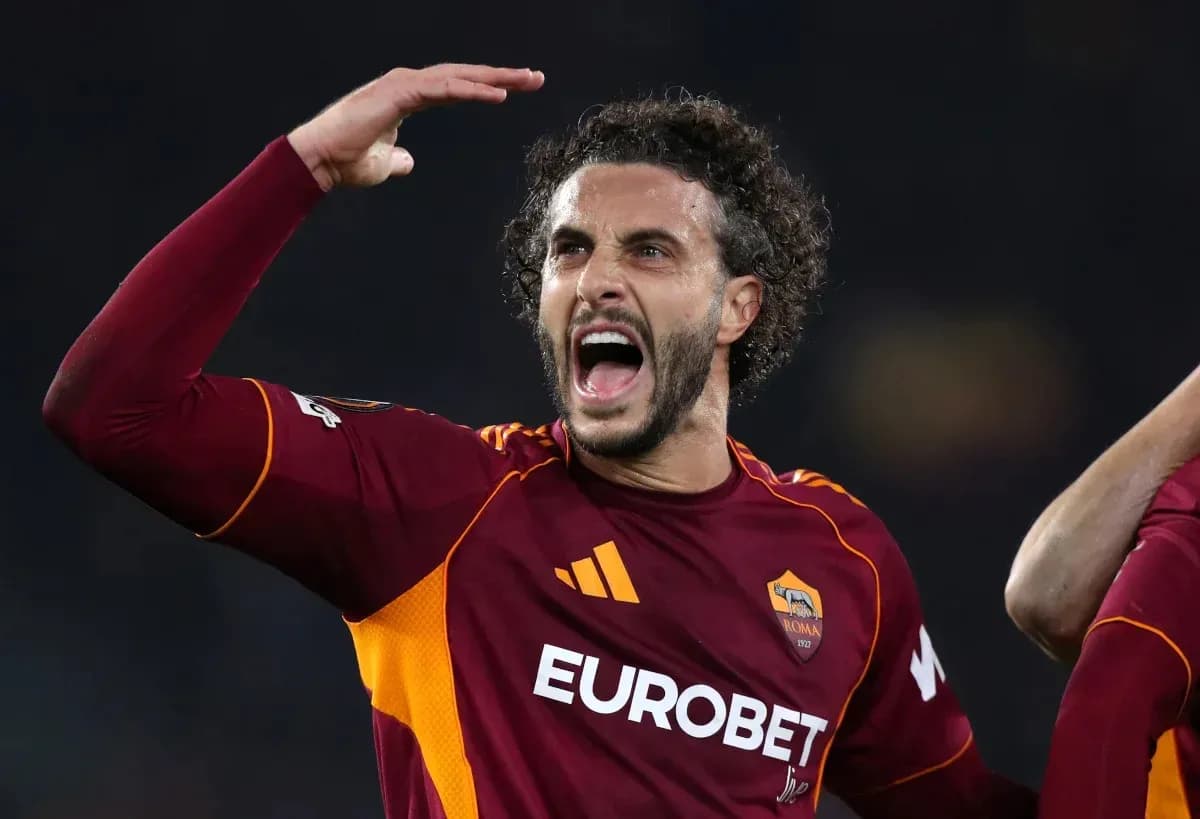 Jugador de AS Roma celebrando un gol