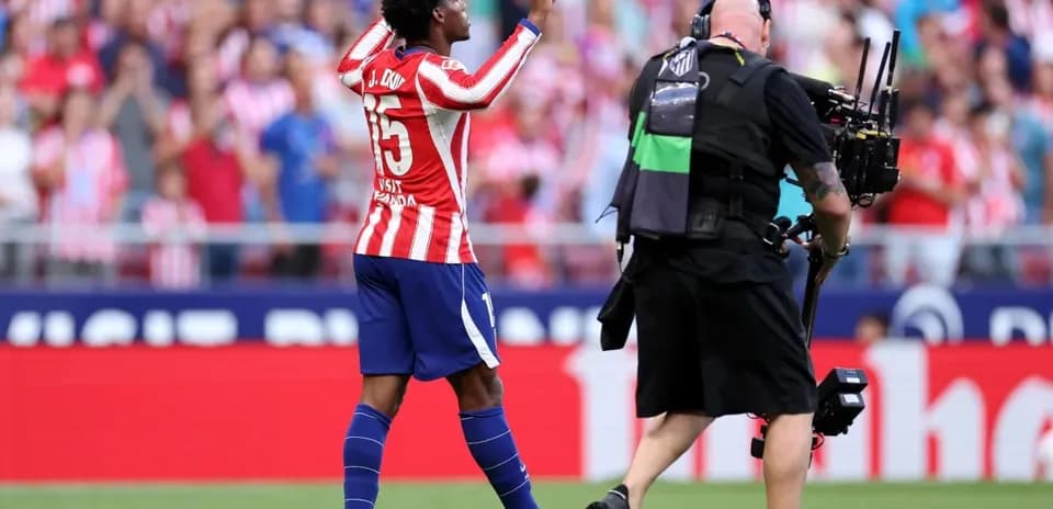Jugador de Atlético de Madrid celebrando un gol