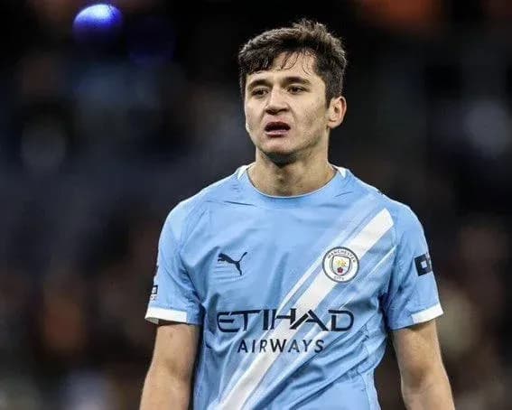Jugador de Manchester City en el campo de juego