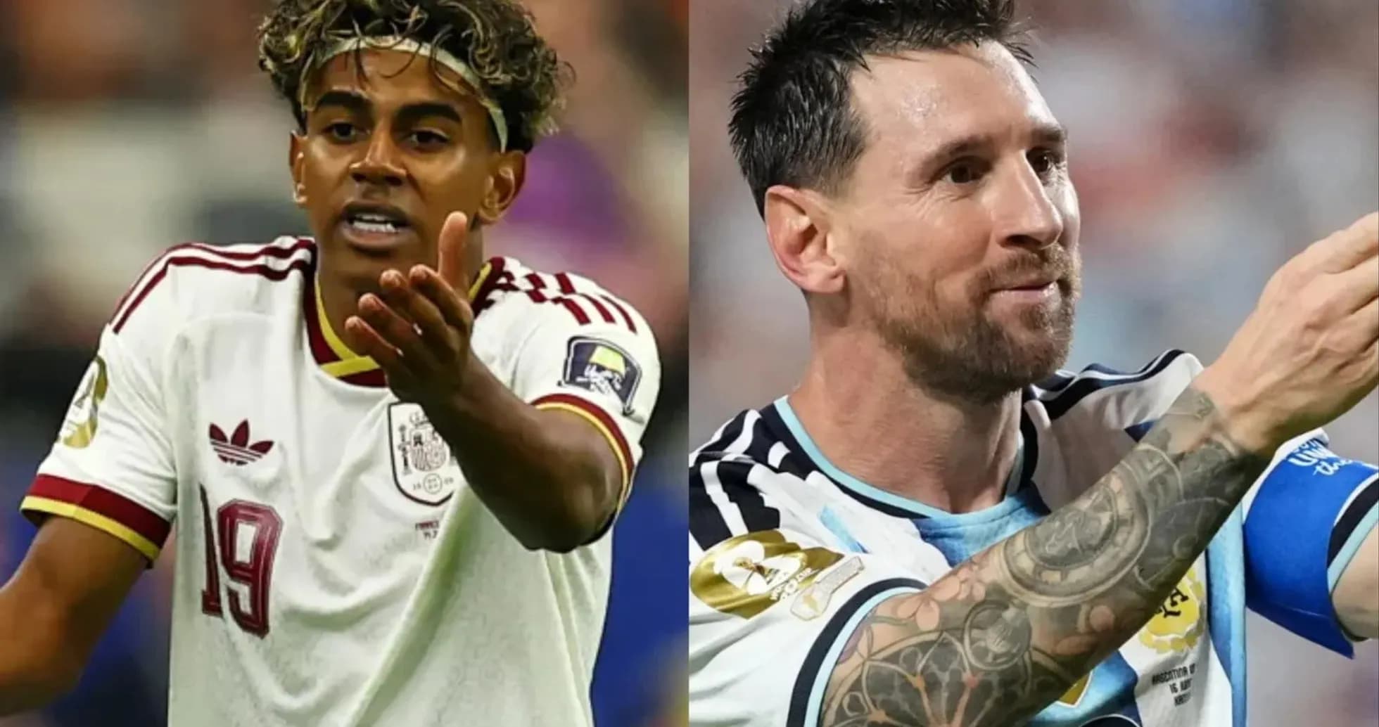 Jugadores de España y Argentina en partido