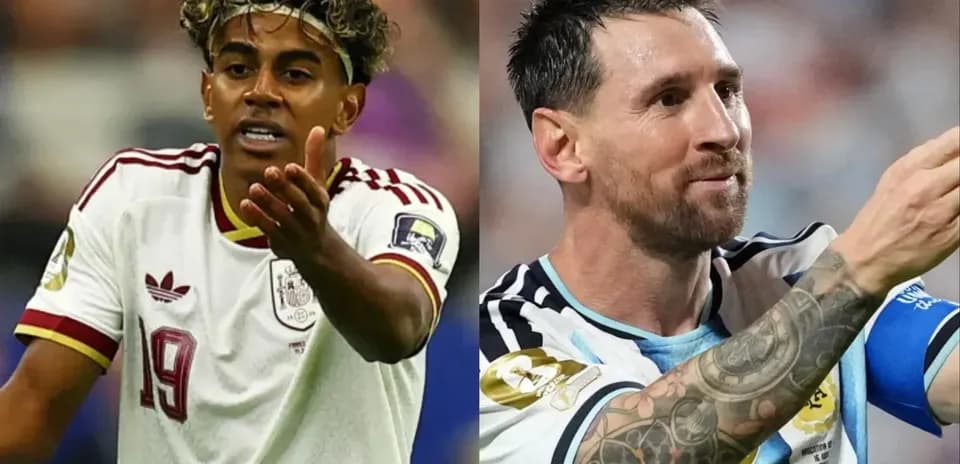 Jugadores de España y Argentina en partido