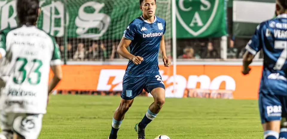 Jugador de Racing Club durante un partido