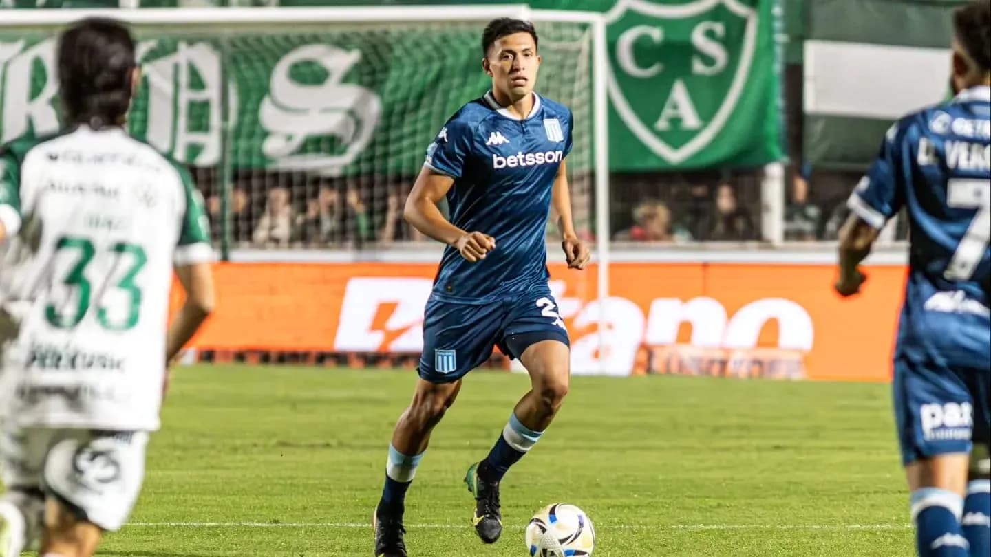 Jugador de Racing Club durante un partido