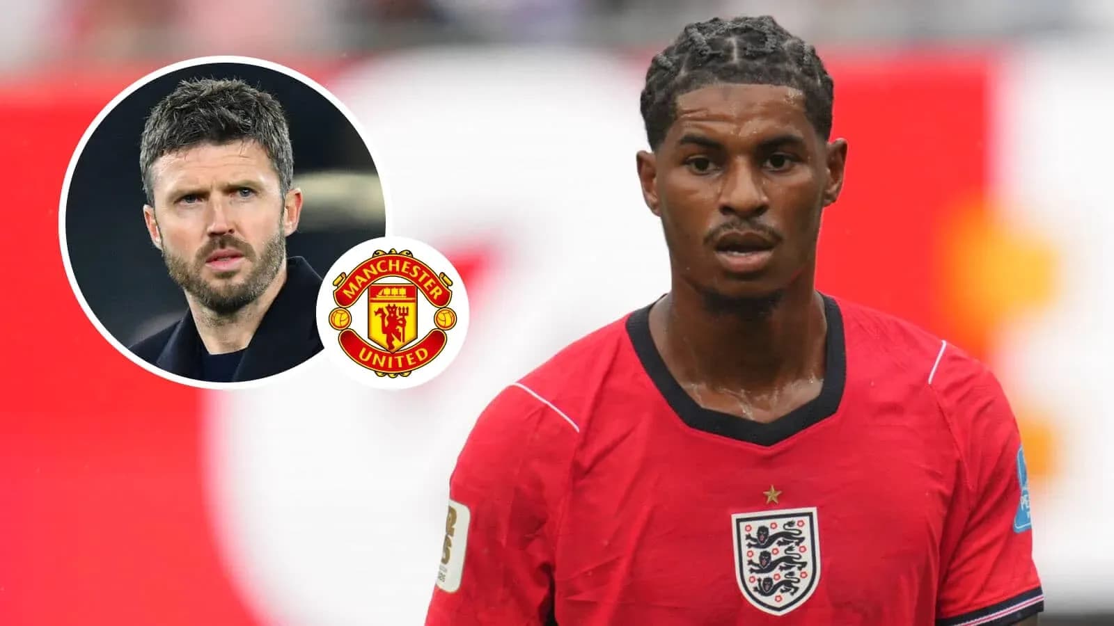Jugador de Inglaterra con camiseta roja en el campo