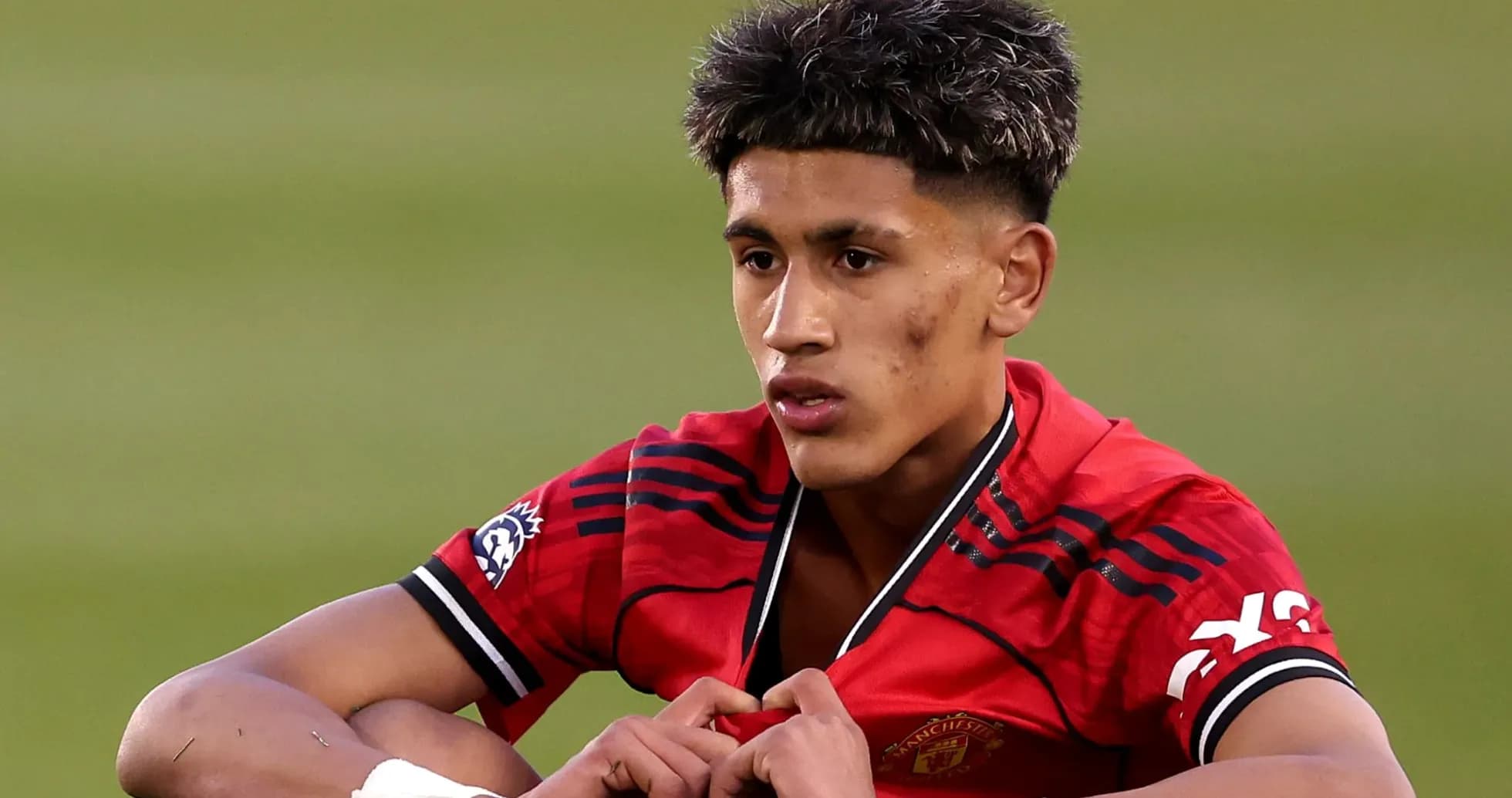 Jugador de Manchester United en acción durante el partido