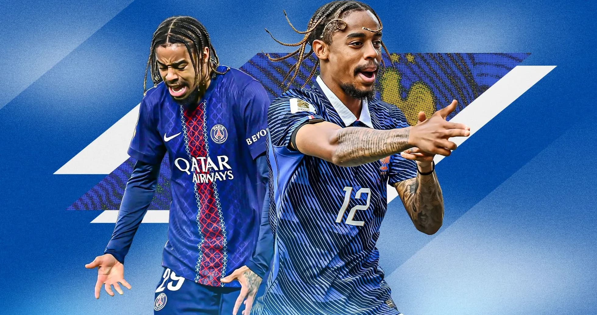 Jugador de PSG y de la selección celebrando goles