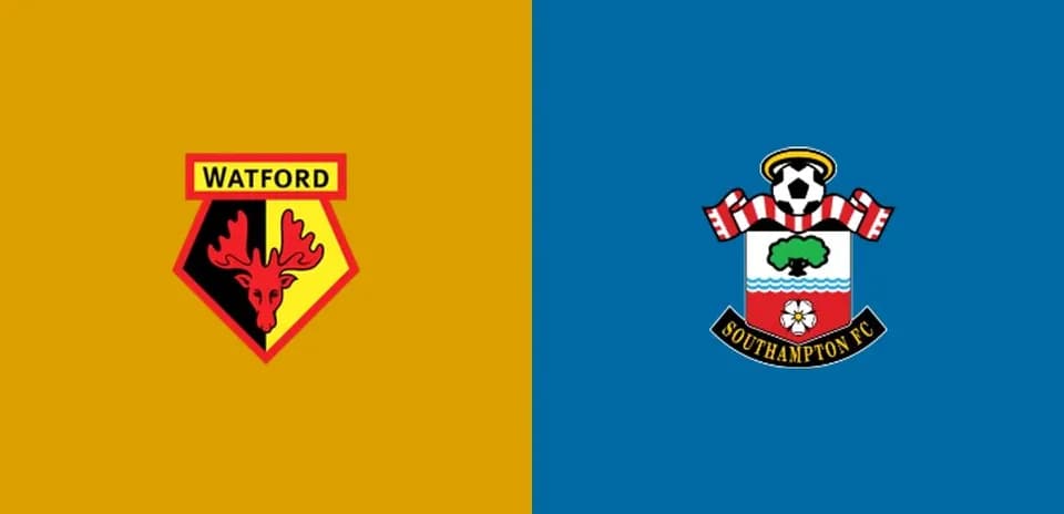 Escudos de Watford y Southampton FC juntos