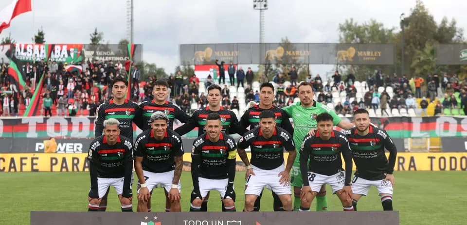 Equipo Palestino posando antes del partido