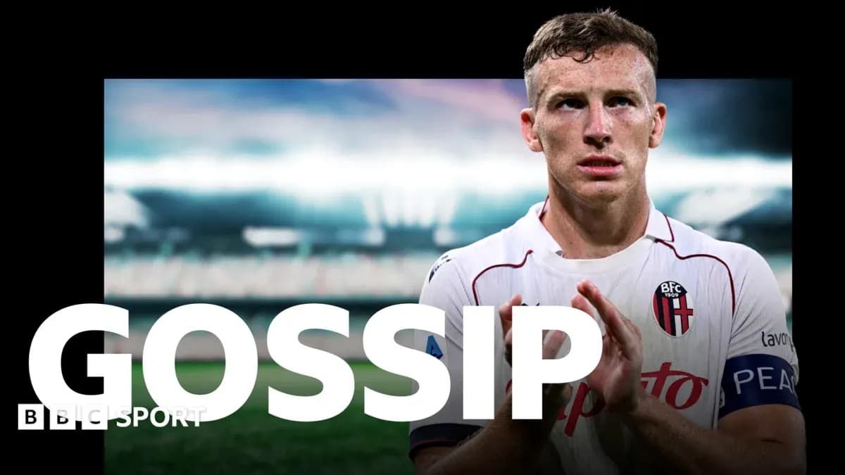 Jugador de fútbol de Bologna en un estadio