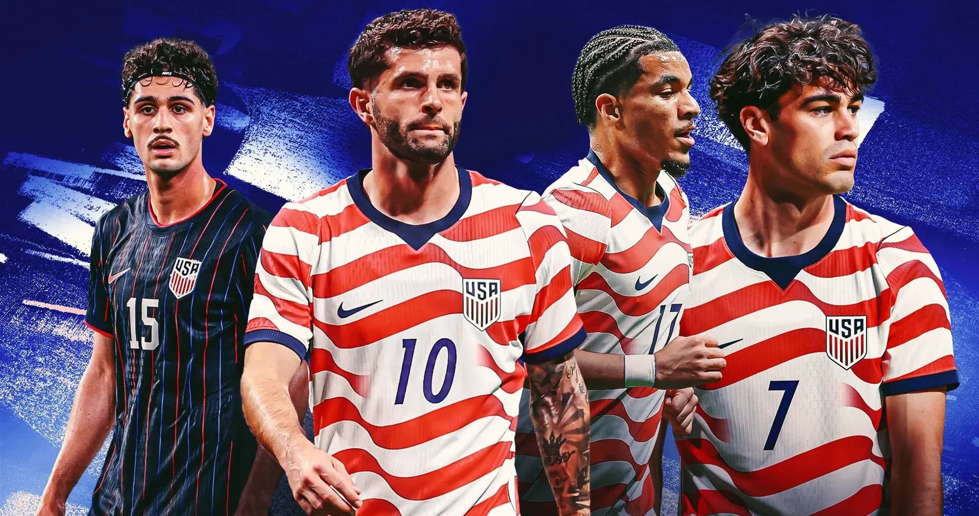 Cuatro jugadores de fútbol de la selección de EE. UU.