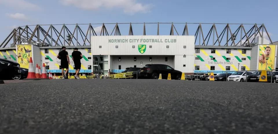 Exterior view of Norwich City Football Club stadium