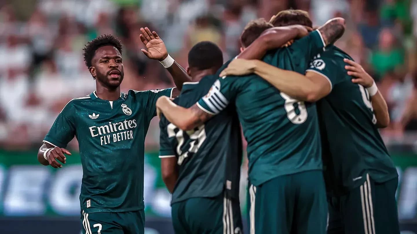 Celebración de jugadores del Real Madrid