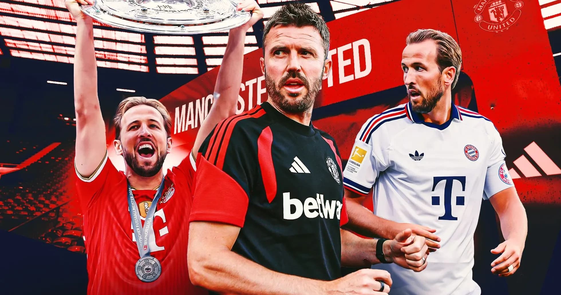 Tres futbolistas con camisetas de diferentes equipos