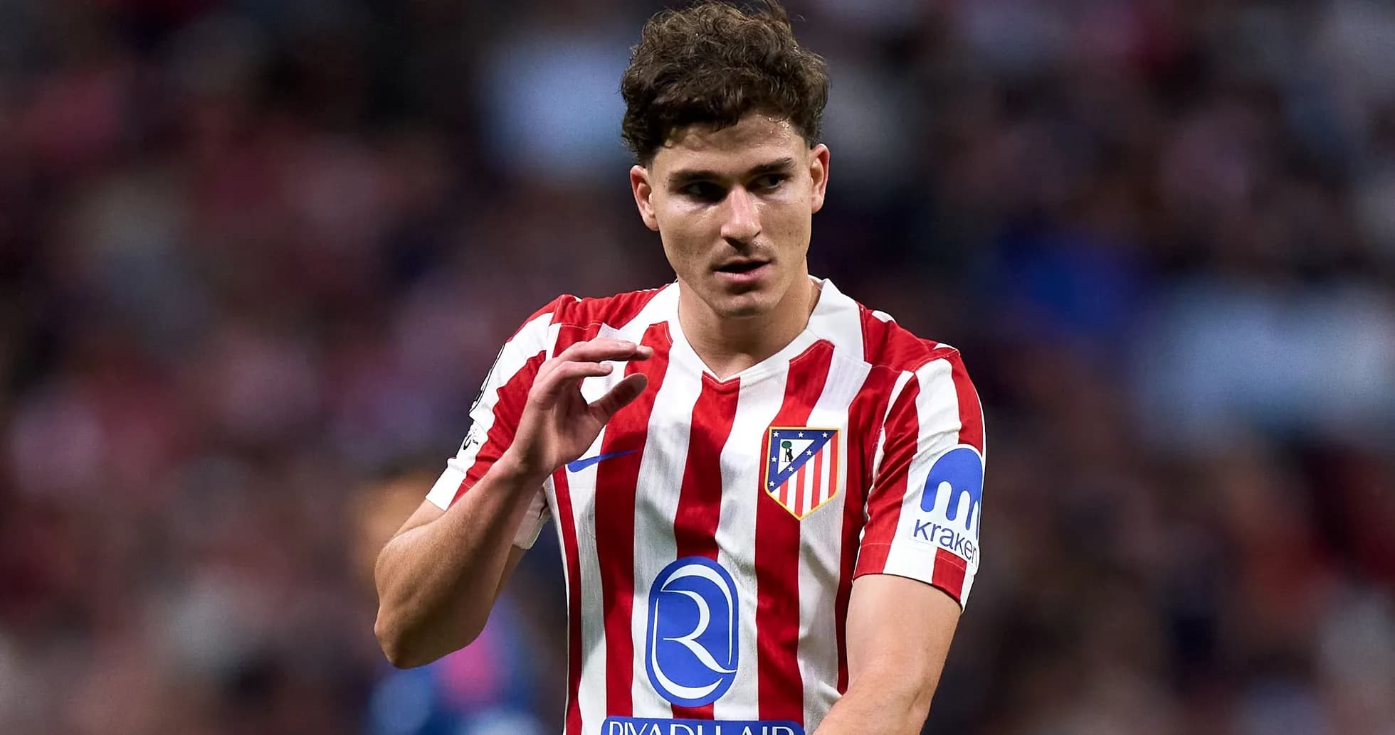 Jugador de Atlético de Madrid en el campo