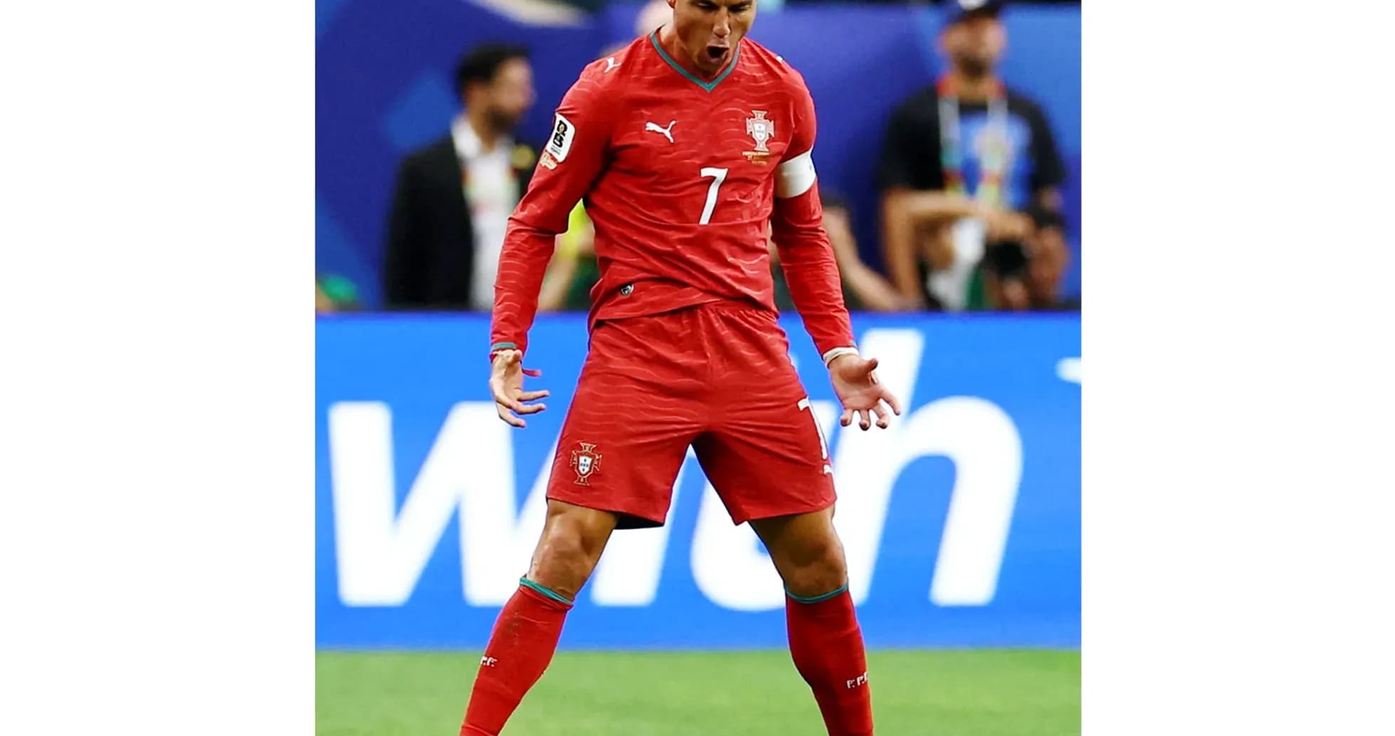 Cristiano Ronaldo celebrando un gol para Portugal