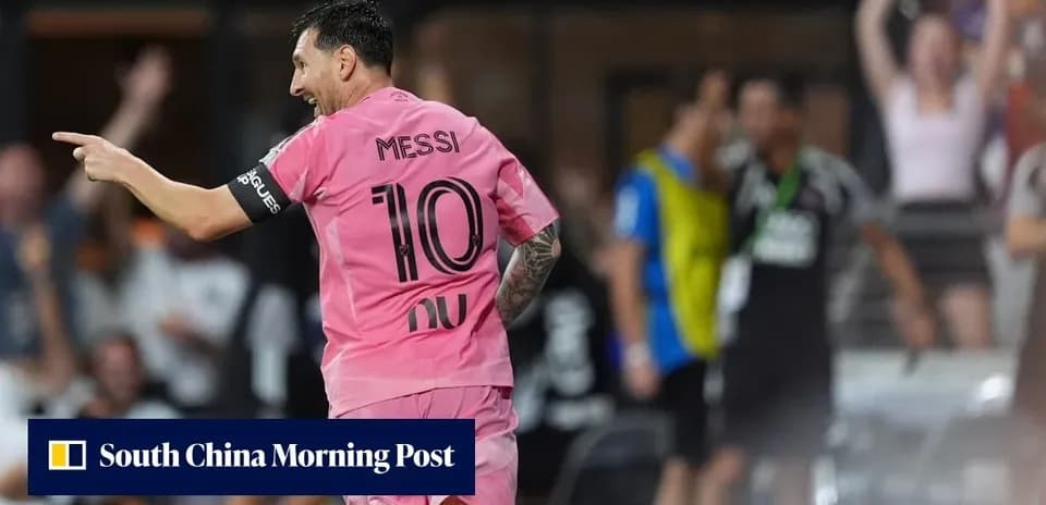 Messi celebrando un gol en partido de fútbol