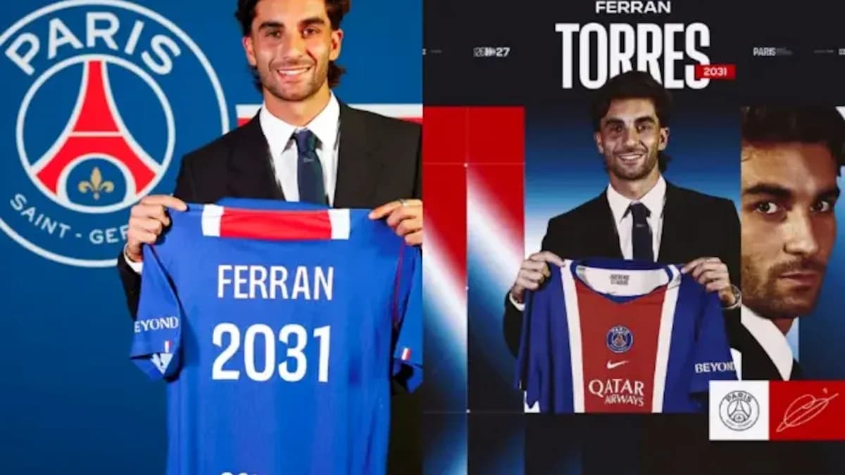 Ferran Torres presenta su camiseta en PSG