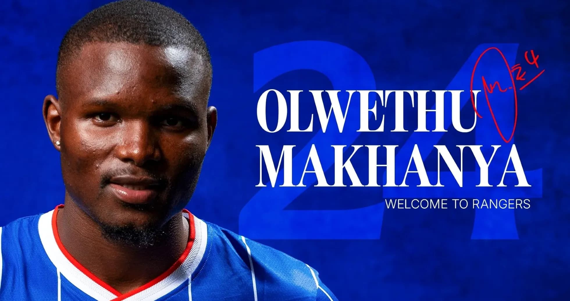 Olwethu Makhanya en camiseta de Rangers
