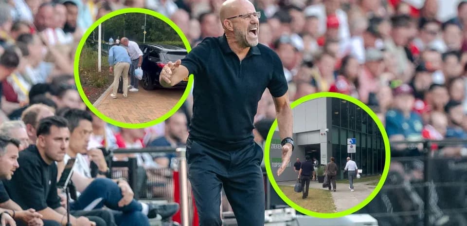 Entrenador dirigiéndose al campo durante un partido
