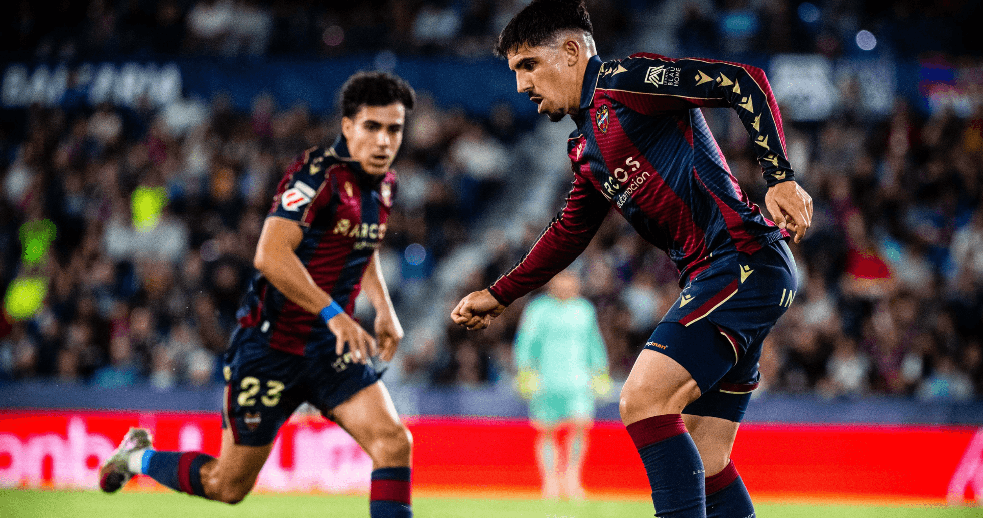 Jugadores de Levante durante el partido