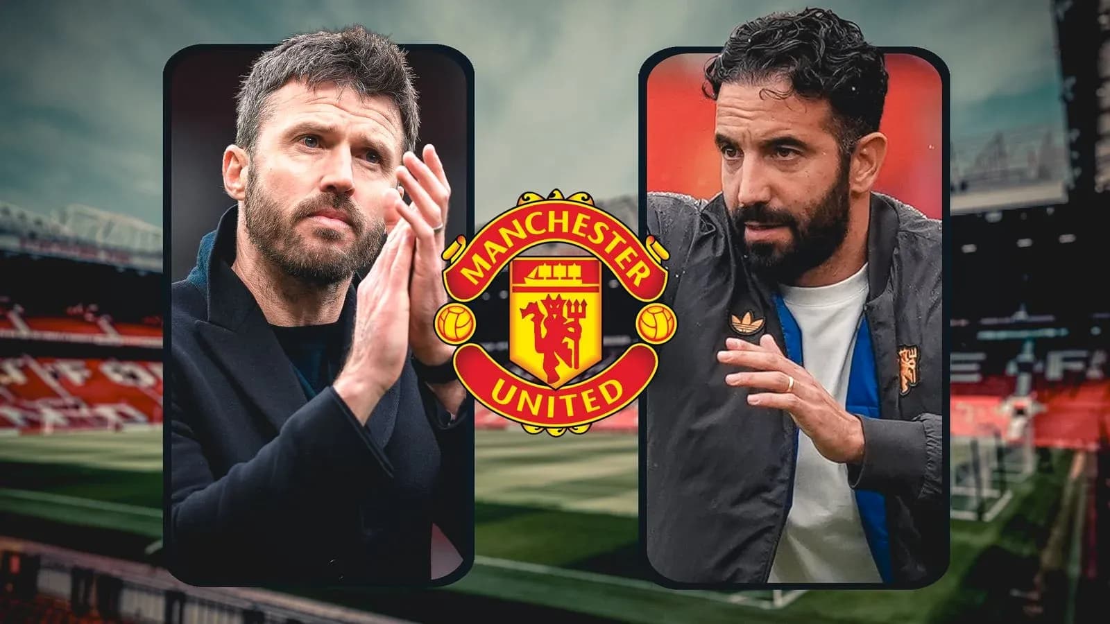Entrenadores de Manchester United en el campo