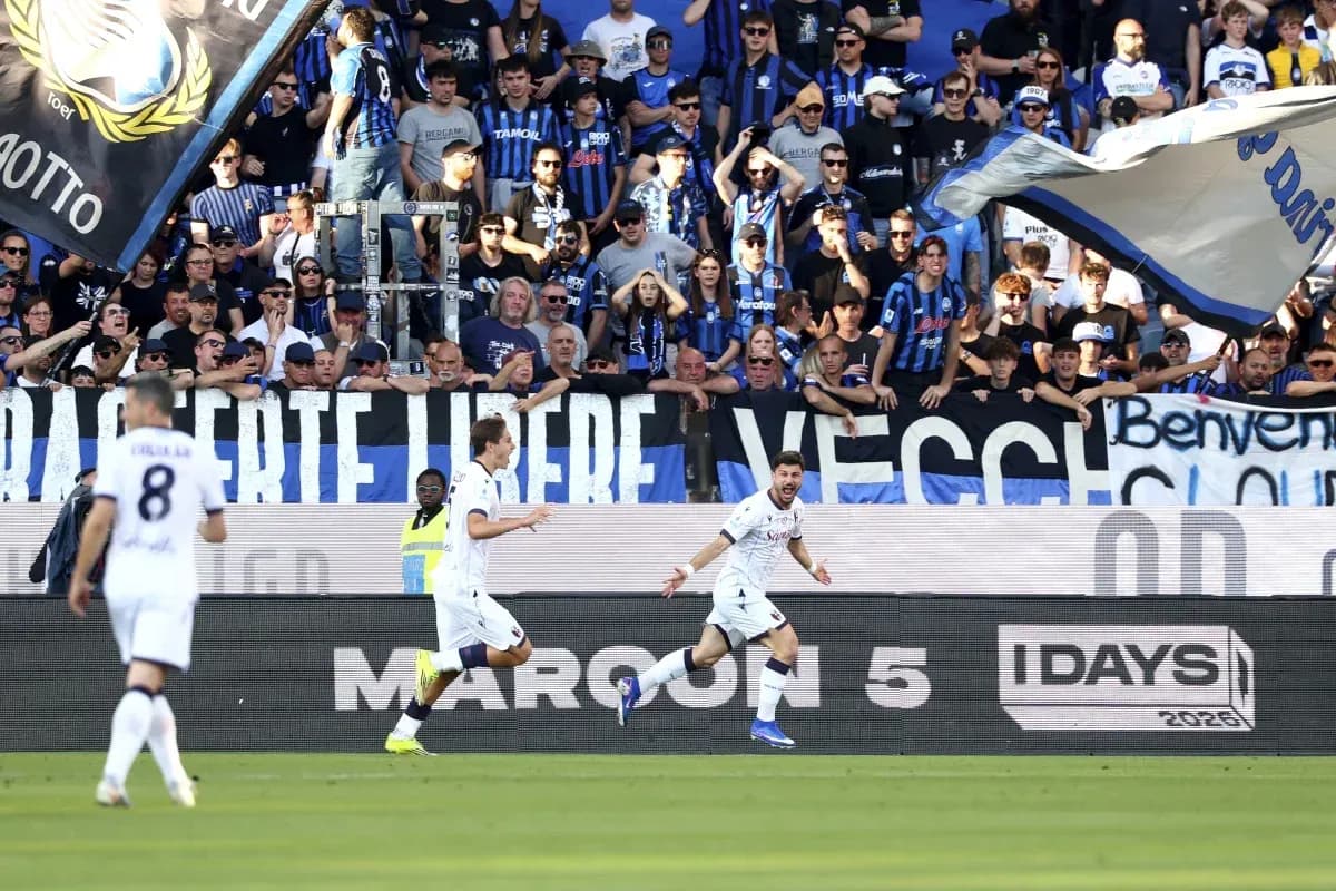 Jugadores de Atalanta celebrando un gol