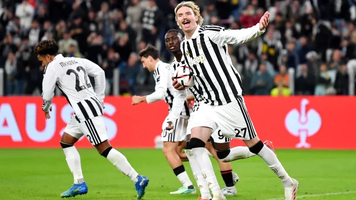 Jugadores de Juventus celebrando un gol en el partido