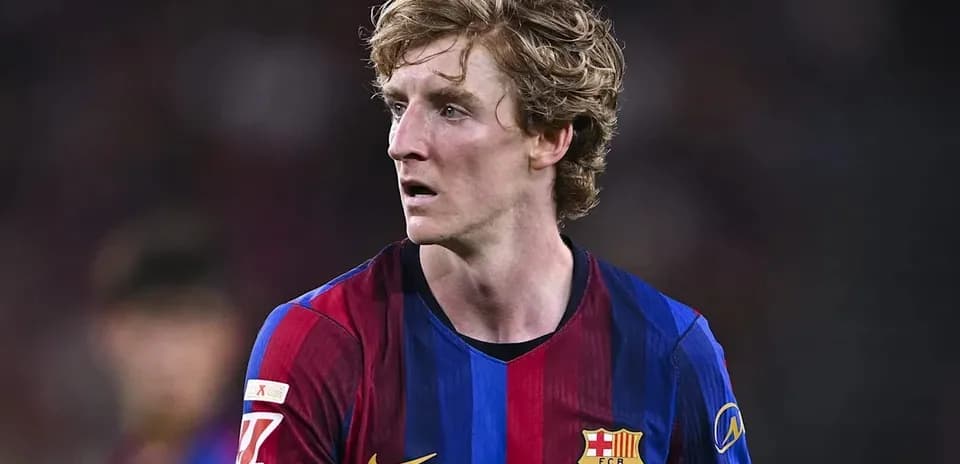 Jugador del FC Barcelona en el campo durante partido