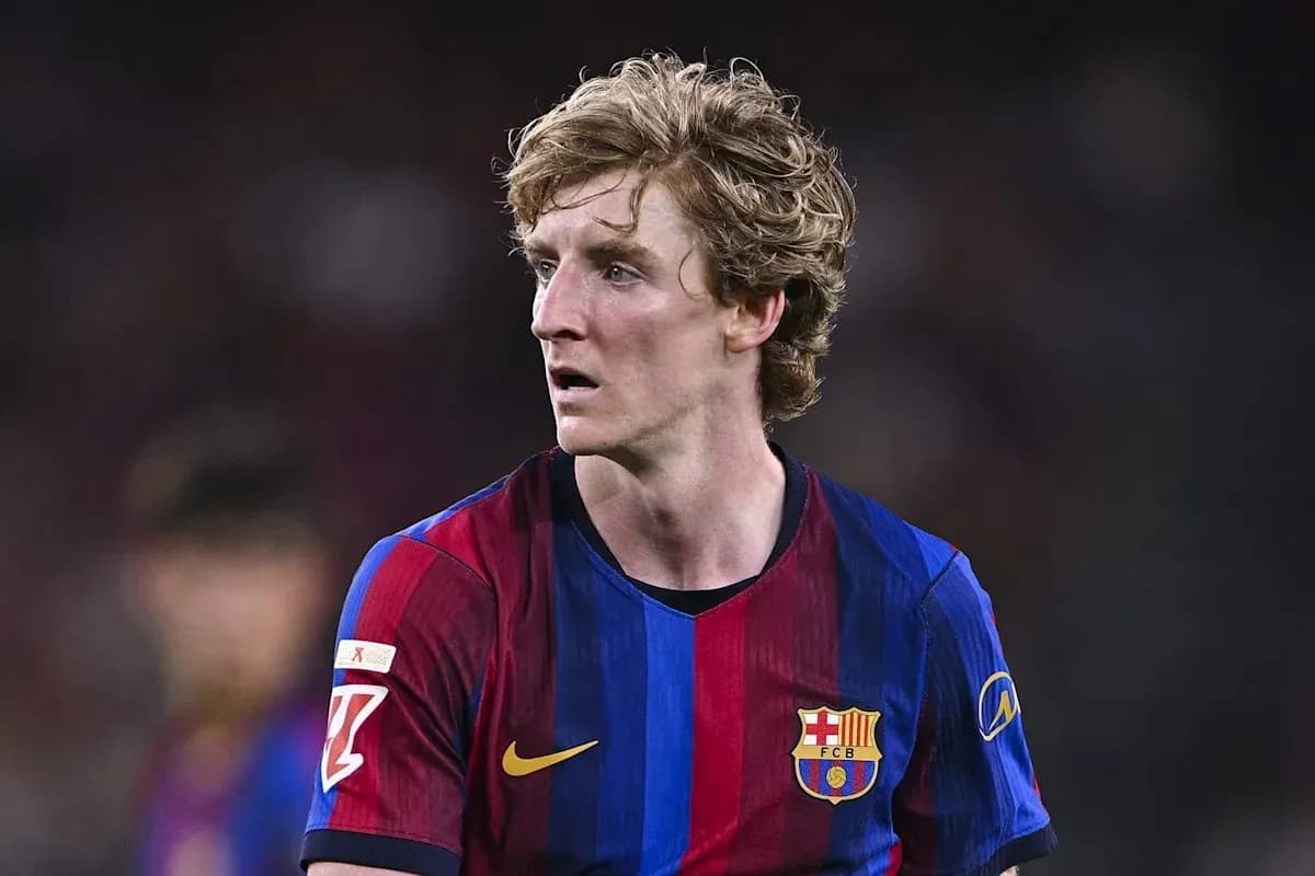 Jugador del FC Barcelona en el campo durante partido