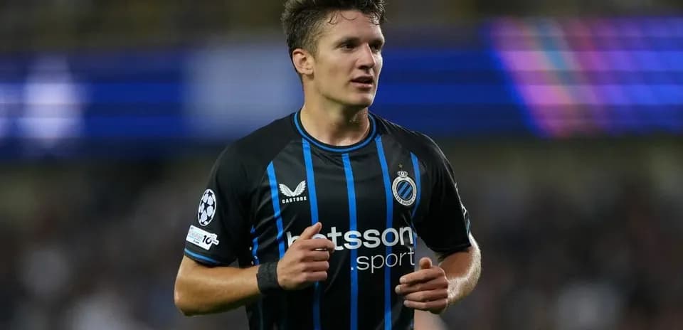 Jugador de Club Brugge durante un partido