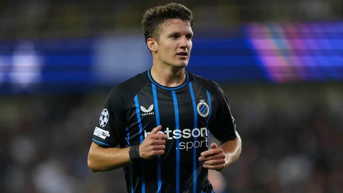 Jugador de Club Brugge durante un partido